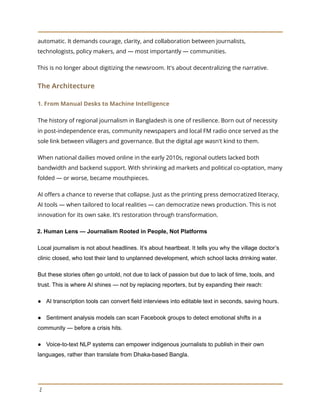 Reviving Regional Truths: How AI Can Power a New Era of Journalism in ...