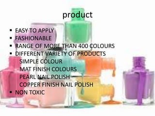 marketing of Revlon nail paints
