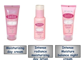 Moisturizing     Intense         Intense
day cream        radiance       Moisture
               moisturizing   balance night
                day lotion        cream
 