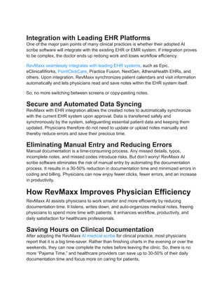 RevMaxx_ The Best AI Scribe Software for EHR Integration.pdf