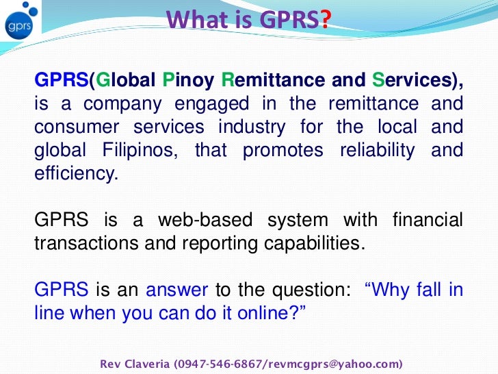 RevMC GPRS PHDealer Presentation