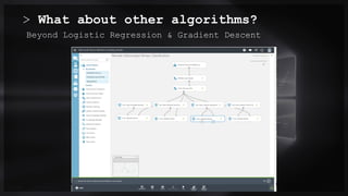 > What about other algorithms?
0.0/00
Beyond Logistic Regression & Gradient Descent
Title . @Speaker . Location
 