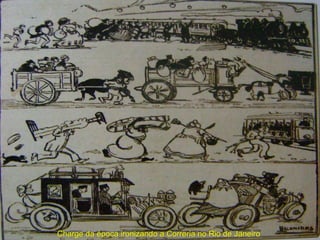Charge da época ironizando a Correria no Rio de Janeiro
 
