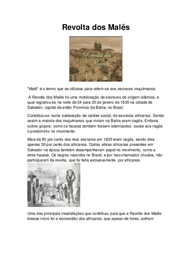 Revolta dos Malês Prof. Altair Aguilar
