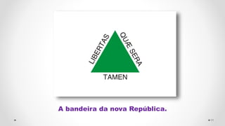 A bandeira da nova República.
11
 