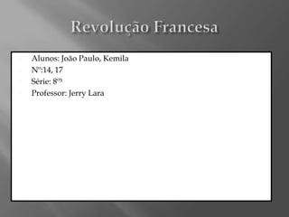 




Alunos: João Paulo, Kemila
Nº:14, 17
Série: 8º³
Professor: Jerry Lara

 
