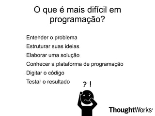 Agile Manifesto Estamos descobrindo maneiras melhores de desenvolver software, fazendo-o nós mesmos e ajudando outros a fazerem o mesmo. Através deste trabalho, passamos a valorizar:  Indivíduos e interações  mais que processos e ferramentas Software em funcionamento  mais que documentação abrangente Colaboração com o cliente  mais que negociação de contratos Responder a mudanças  mais que seguir um plano Ou seja, mesmo havendo valor nos itens à direita, valorizamos mais os itens à esquerda. 