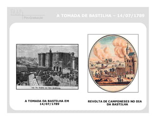 Pós-Graduação
                A TOMADA DE BASTILHA – 14/07/1789




A TOMADA DA BASTILHA EM    REVOLTA DE CAMPONESES NO DIA
       14/07/1789                    DA BASTILHA
 