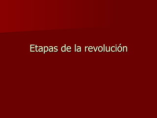 Etapas de la revolución 