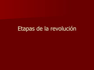 Etapas de la revolución
 
