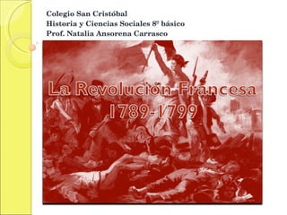 Colegio San Cristóbal Historia y Ciencias Sociales 8º básico Prof. Natalia Ansorena Carrasco 