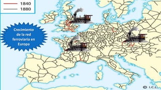 Crecimiento
de la red
ferroviaria en
Europa

 