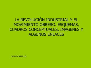 LA REVOLUCIÓN INDUSTRIAL Y EL MOVIMIENTO OBRERO. ESQUEMAS, CUADROS CONCEPTUALES, IMÁGENES Y ALGUNOS ENLACES JAIME CASTILLO 