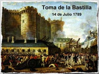 Toma de la Bastilla 14 de Julio 1789 
