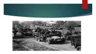  El 27 de Septiembre cae la capital de Polonia, Varosvia, Y así a 21 años del
final de la Primera Guerra Mundial, Alemania, Francia e Inglaterra se lanzan
nuevamente a la guerra.
 