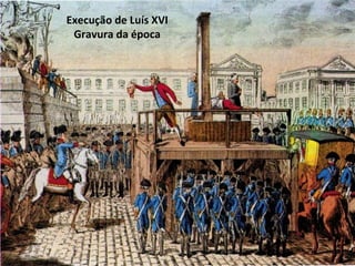 Execução de Luís XVI Gravura da época 