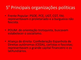 3º Situação EconômicaGrande crescimento industrial durante a primeira guerra.Recessão econômica com a crise de 29.Piora das condições sociais.