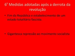 4º Estrutura de classes sociais- Maioria da população é de trabalhadores rurais;- Classe média formada por intelectuais e pequenos burgueses;- Classe de associados aos grandes burgueses imperialistas, principalmente da Alemanha;- Classe de grandes proprietários rurais;Classe em crescimento de proletariado industrial;