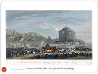 O retorno de Luís XVI a Paris após sua desastrada fuga.21 www.elton.pro.br
 