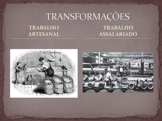 TRABALHO 
ARTESANAL 
TRABALHO 
ASSALARIADO 
 