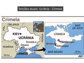 Tensões atuais: Ucrânia - Crimeia
 