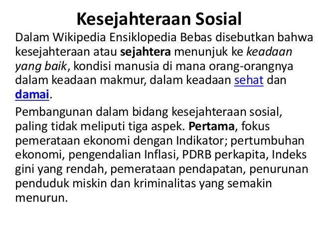 Revolusi Mental dan Peningkatan Kesejahteraan Sosial