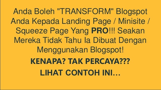 Revolusi Minisite Tanpa Domain Dan Web Hosting