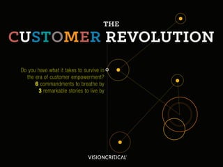 Do you have what it takes to survive in
the era of customer empowerment?
6 commandments to breathe by
3 remarkable stories to live by
THE
CUSTOMER REVOLUTION
 