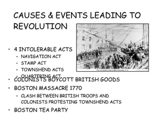 CAUSES & EVENTS LEADING TO REVOLUTION ,[object Object],[object Object],[object Object],[object Object],[object Object],[object Object],[object Object],[object Object],[object Object]