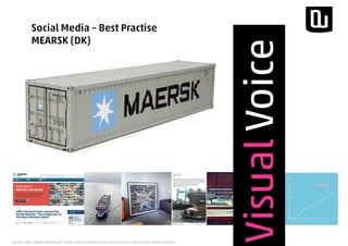 Quelle: http://www.haertle.de // http://jonathanwichmann.com/2012/12/30/maersk-media-miracle/
Social Media – Best Practise
MEARSK (DK)
VisualVoice
 