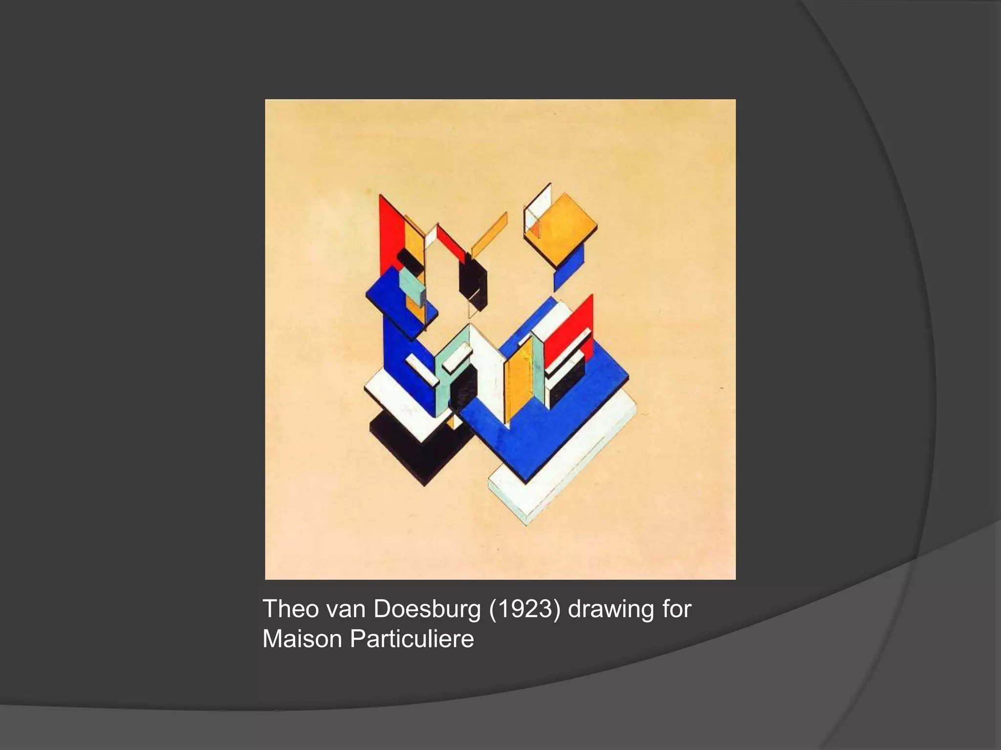 Theo van Doesburg (1923) drawing for Maison Particuliere
