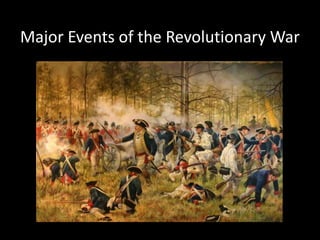 Major Events of the Revolutionary War
 