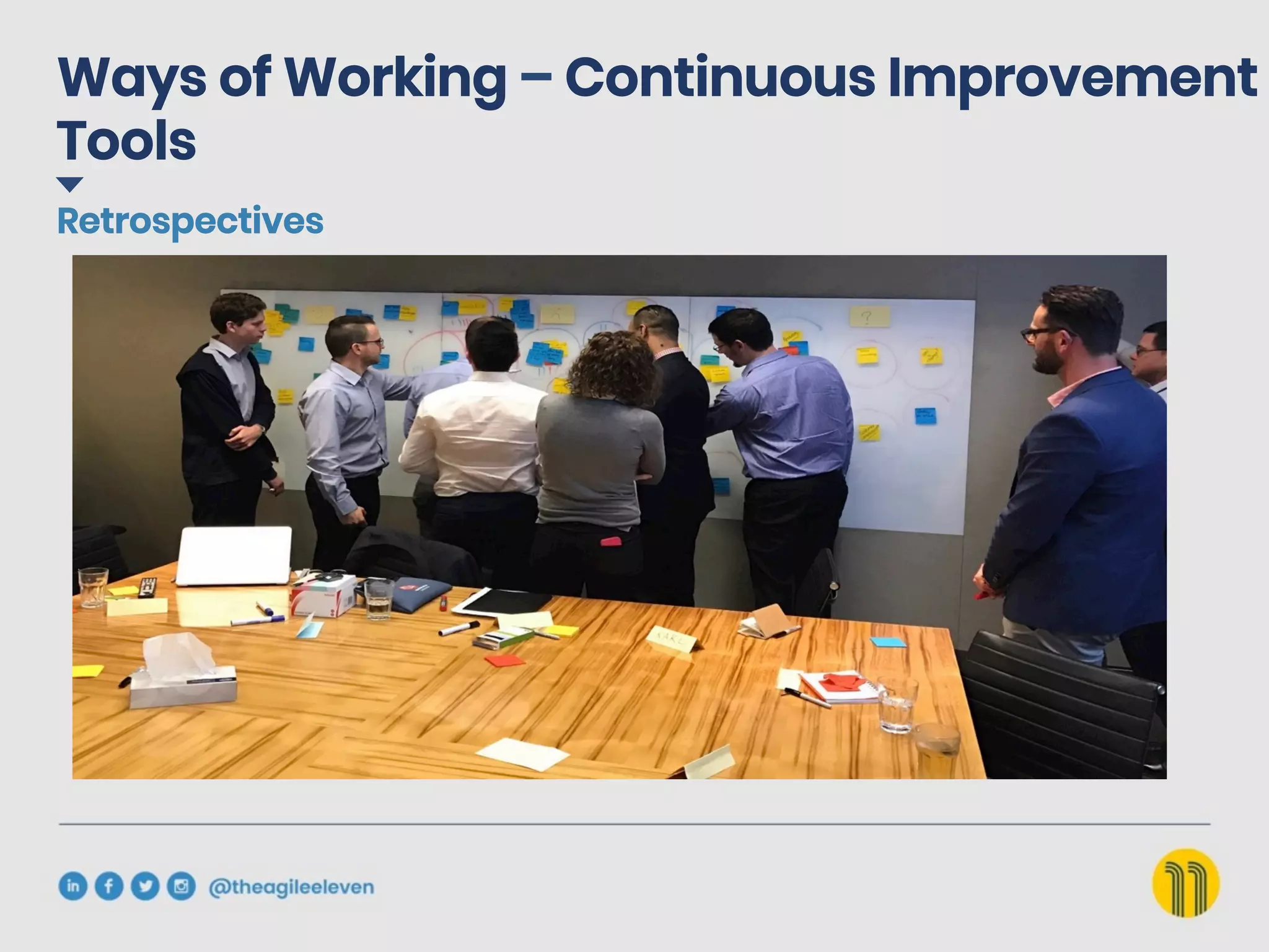 Retrospectives
Ways of Working – Continuous Improvement
Tools
 