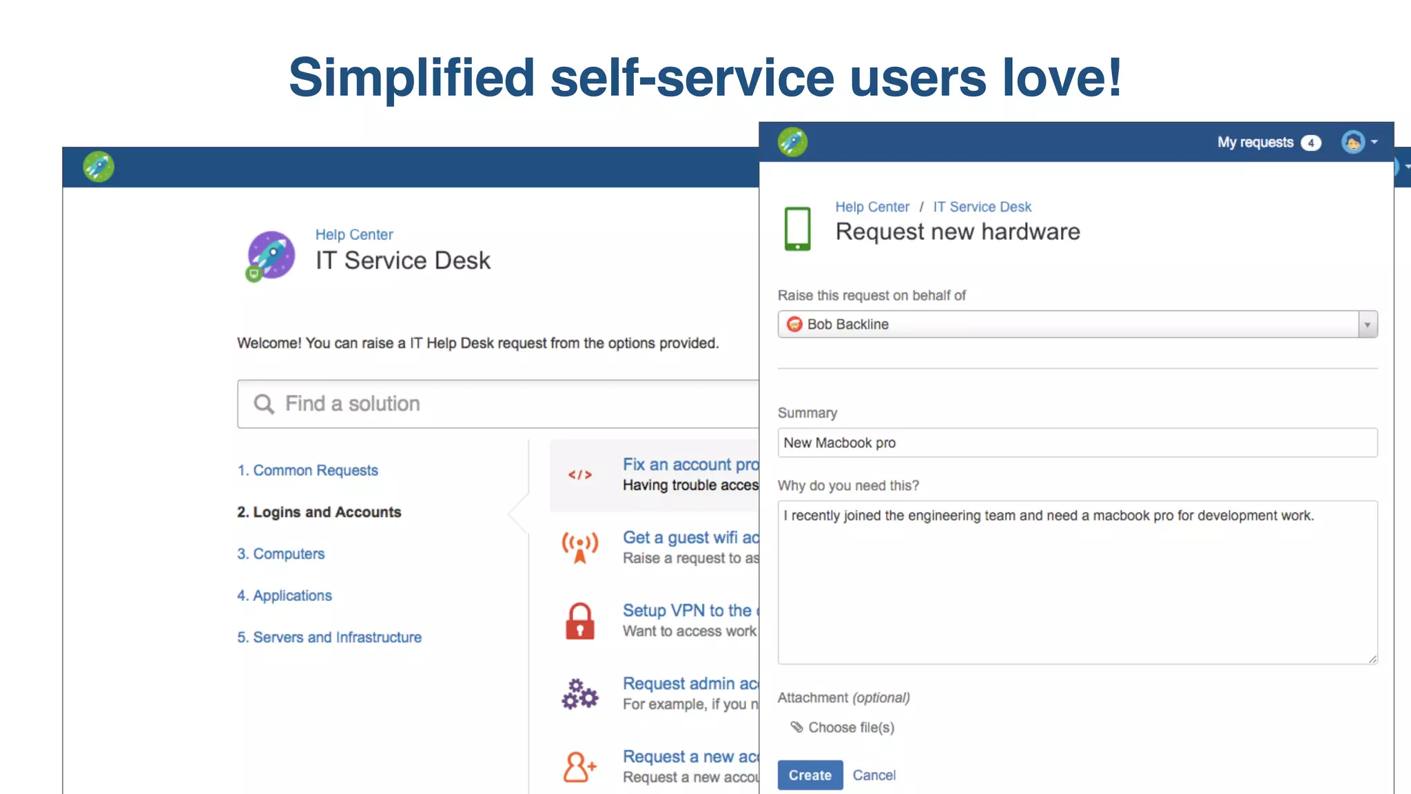 Simplified self-service users love!
26
 
