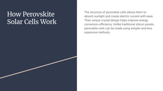 Revolutionizing Clean Energy Generation with Perovskite Solar Cells for ...