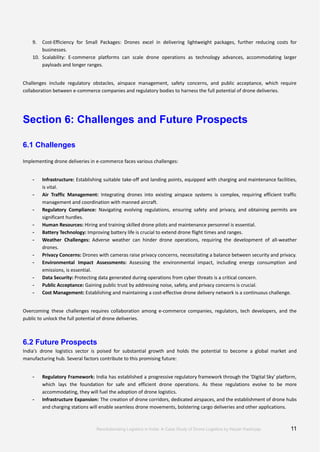 Revolutionizing Logistics in India_ A Case Study of Drone Logistics | PDF