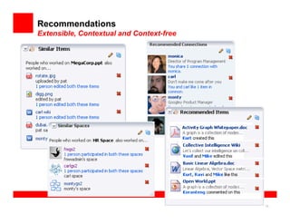 Recommendations
Extensible, Contextual and Context-free




                                          10
 
