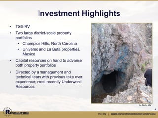 Technical Advisory
    Management & Directors
                                                       Board

•   Aaron Keay: President, CEO & Director   •   Robert McLeod, P.Geo

•   Michael Williams: Chairman                  (Revolution Resources)

•   Robert McLeod: Vice President of        •   Dr. Peter Megaw, PHD, CPG

    Exploration & Director                      (MAG Silver)

•   Georg Hochwimmer: Director              •   Darin Wagner, P.Geo

•   Terry Bell: Director                        (Balmoral Resources)

•   Jonathan Richards: CFO                  •   Hugh Willson, MSc, P.Geo
                                                (Capstone Mining)
•   Pete Evans: Senior Project Geologist
                                            •   Joey Wilkins, BSc
•   Katie Lucas: Senior Project Geologist
                                                (Full Metal Minerals)




                                                                            4
 
