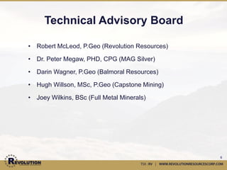 About the Carolina Slate Belt
•   Carolina gold rush pre-dates California gold rush
    as first in United States
•   Mined since early 1800’s, small production
    through 1930’s
•   Exploration and production by many senior gold
    companies during 80’s & 90’s
      – Ridgeway Mine 1.5Moz Au produced
         (Kennecott)
      – Haile Mine 4.2Moz Au resource estimate
         (Romarco)
•   Similar parallel systems and structural controls
    to Carlin and Battle Mountain trends in Nevada
•   Favourable jurisdiction, no exploration permits,
    private landowners




                                                        6
 