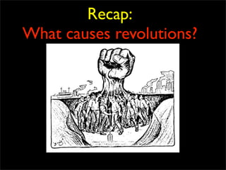Recap:
What causes revolutions?
 