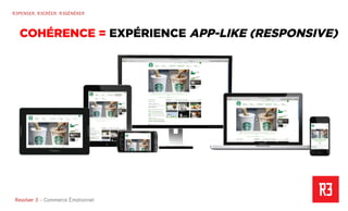 Revolver 3 - Creative.Interactive.Revolver 3 – Commerce Émotionnel
R3PENSER. R3CRÉER. R3GÉNÉRER
COHÉRENCE = EXPÉRIENCE APP-LIKE (RESPONSIVE)
 