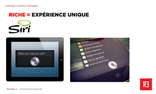 Revolver 3 - Creative.Interactive.Revolver 3 – Commerce Émotionnel
R3PENSER. R3CRÉER. R3GÉNÉRER
RICHE = EXPÉRIENCE UNIQUE
 