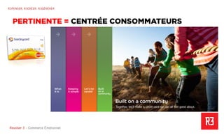 Revolver 3 - Creative.Interactive.Revolver 3 – Commerce Émotionnel
R3PENSER. R3CRÉER. R3GÉNÉRER
PERTINENTE = CENTRÉE CONSOMMATEURS
 