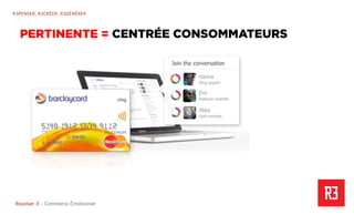 Revolver 3 - Creative.Interactive.Revolver 3 – Commerce Émotionnel
R3PENSER. R3CRÉER. R3GÉNÉRER
PERTINENTE = CENTRÉE CONSOMMATEURS
 