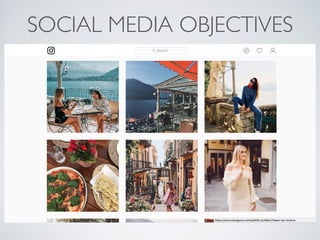 SOCIAL MEDIA OBJECTIVES
 