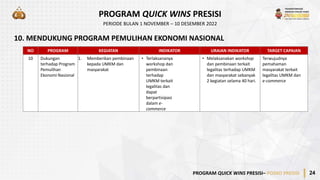 REV PROGRAM QUICK WINS PRESISI FINAL 30.10.22 19.36[plus latar belakang ...
