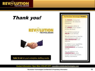ERP Staffing is our Specialty“ When our organization engages in enterprise IT manpower planning we turn to Revolution. The consistency with which they produce high quality candidates is a testament to their level of expertise. They also show an exceptional level of commitment to each consultant they have on assignment. Teaming with Revolution Technologies to augment to our current project teams  has proven to be a sound, value-based decision. ”                  —Fairfax County Water AuthorityTeaming with Revolution is a sound, value-based decision!