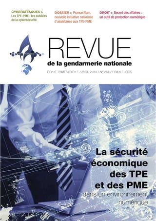 Revue de la gendarmerie: TPE-PME: les oubliés de la cybersécurité