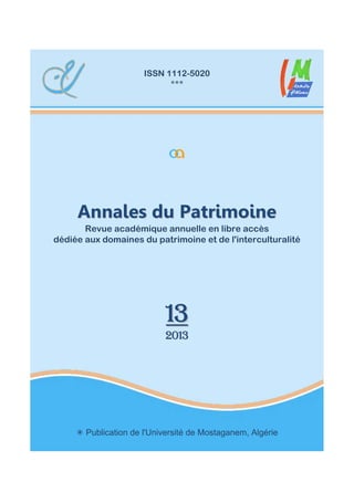 Revue Annales du Patrimoine n13-2013 Mostaganem.pdf