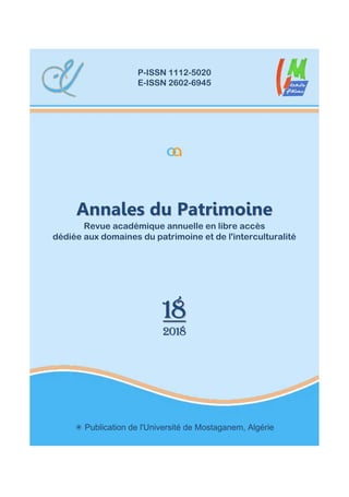 Revue Annales du Patrimoine n18-2018 Mostaganem.pdf